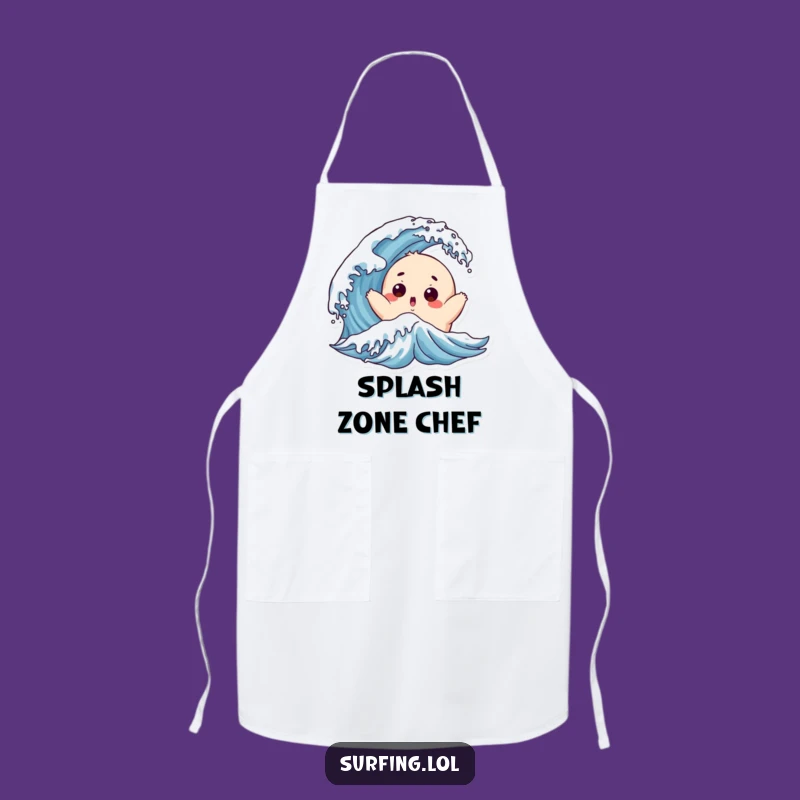 Funny Chubby Surfer Apron: Cook with Playful Surprise in This Hilarious Kitchen Essential!