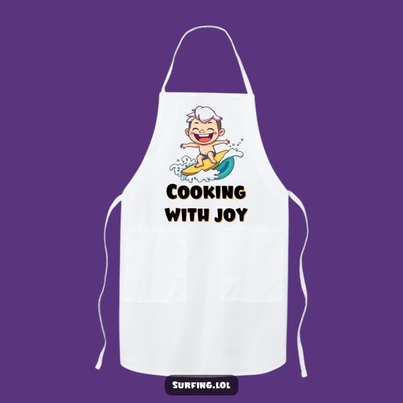 Funny Joyful Surfer Apron - Happy Cook, Kitchen Funny Gift