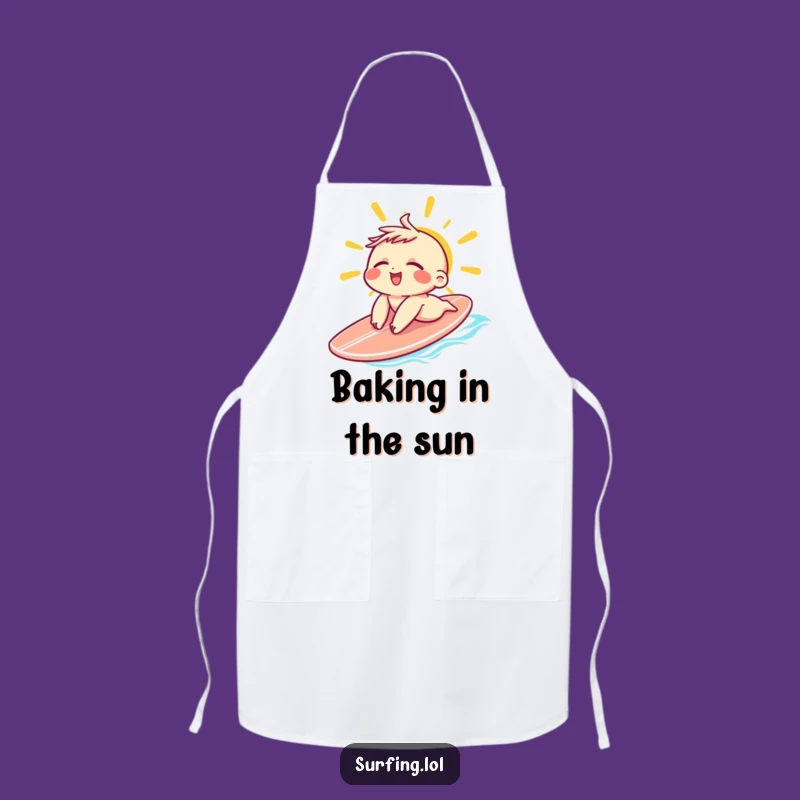 Funny Sunbathing Character Apron: Cook Up Some Chill Vibes Gift