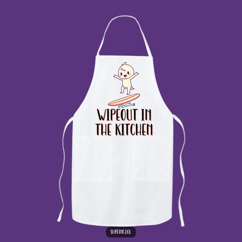 Funny Surfer Character Apron: Cook Up Some Fun with This Beachy, Hilarious Kitchen Essential!
