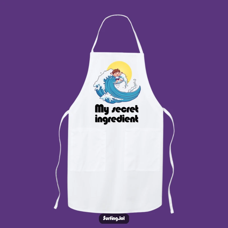 Funny Surfer Character Apron: Cook with Sunny, Funny Beach Spirit