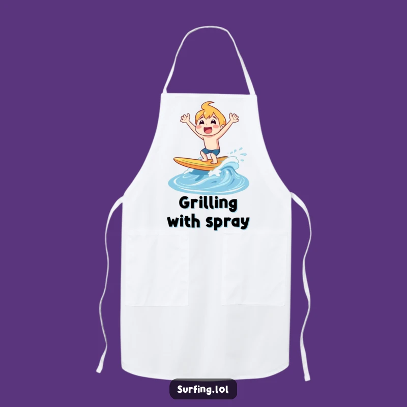 Funny Surfing Joyful Shout Apron - Cook Up Beach Fun