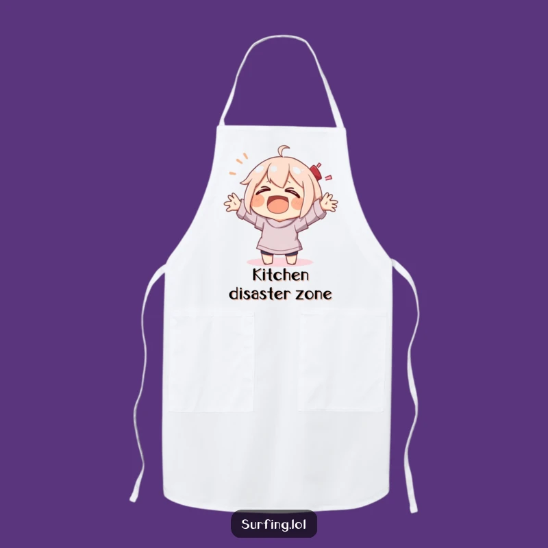 Funny Wiping Out Character Apron: Hilarious Kitchen Protector Gift