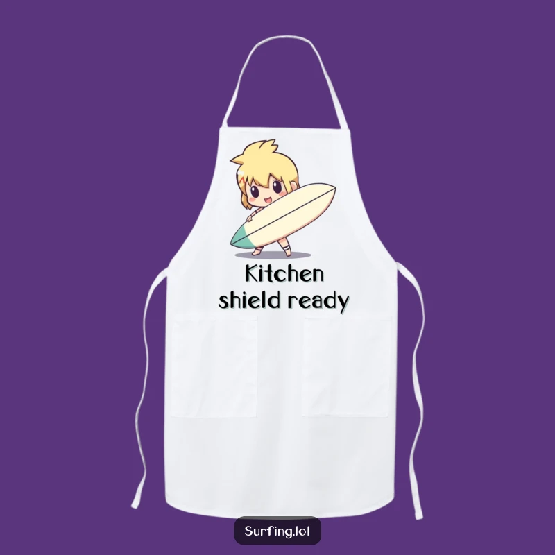 Funny Surf Shield Character Apron: Action Kitchen Wear, Chef's Defense, Perfect Funny Gift