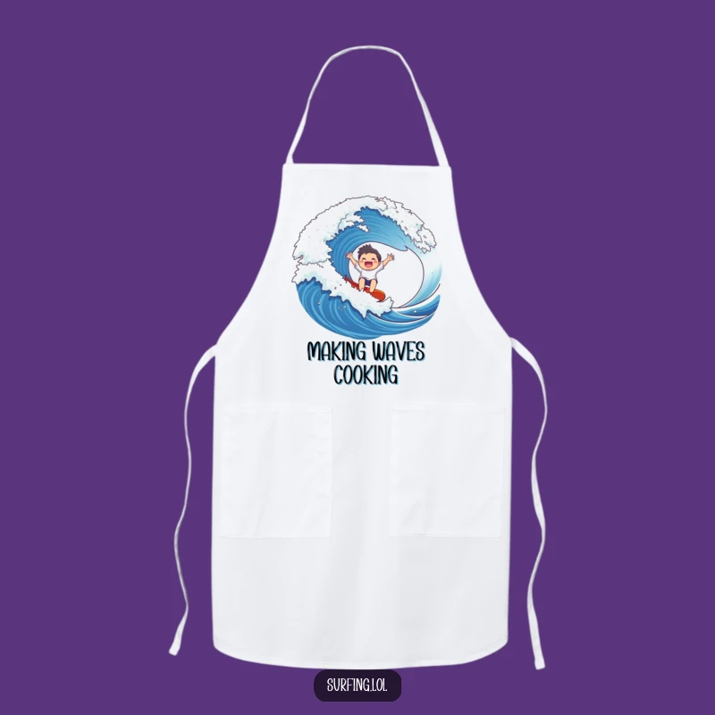 Funny Wave Rider Apron: Cook with Excitement and Style in This Hilarious Kitchen Essential!