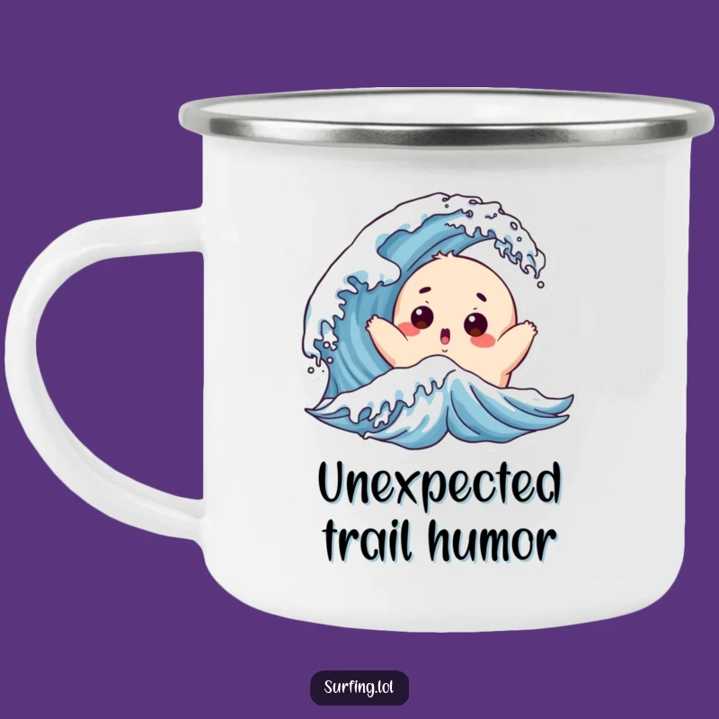 Funny Chubby Surfer Camping Mug: Enjoy Your Brews with This Hilarious Beach Adventure Mug!