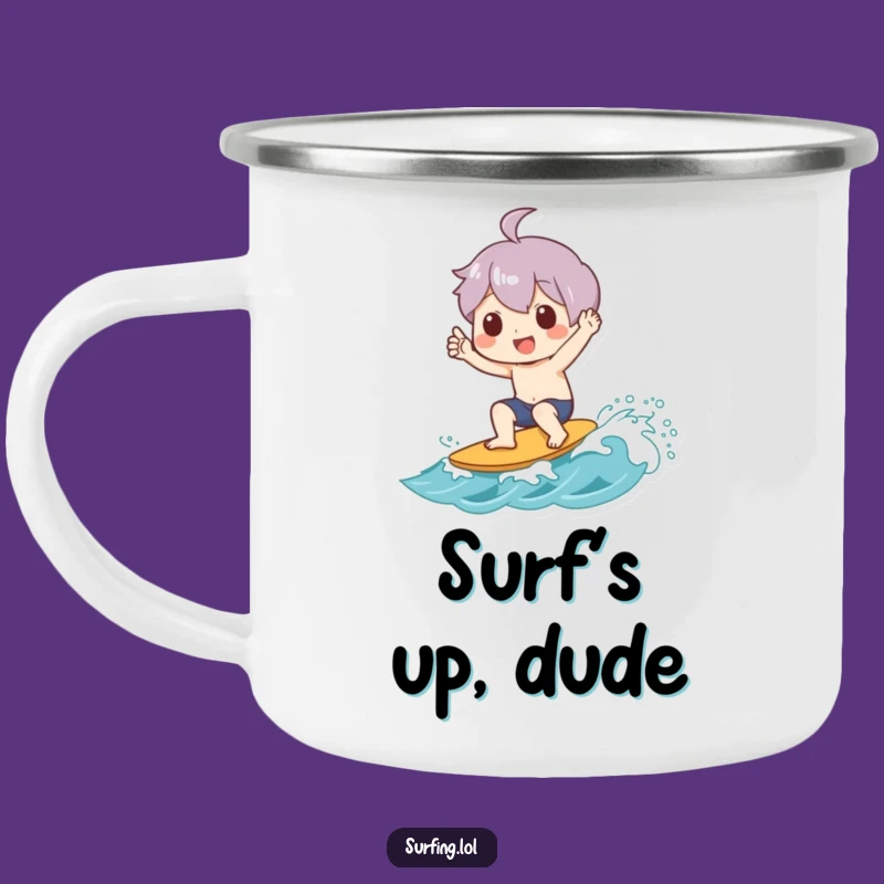 Funny Shaka Wave Camping Mug: Beach Adventure, a Durable Funny Gift