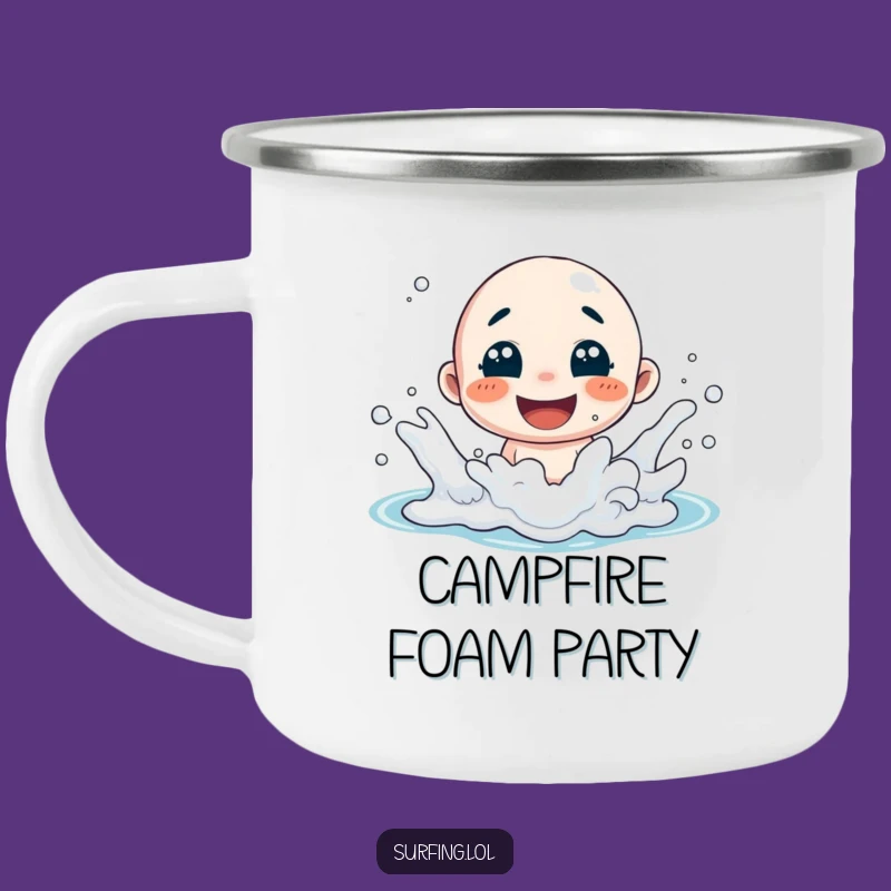 Funny Splash Camping Mug: Joyful Ocean Fun for Outdoor Adventures