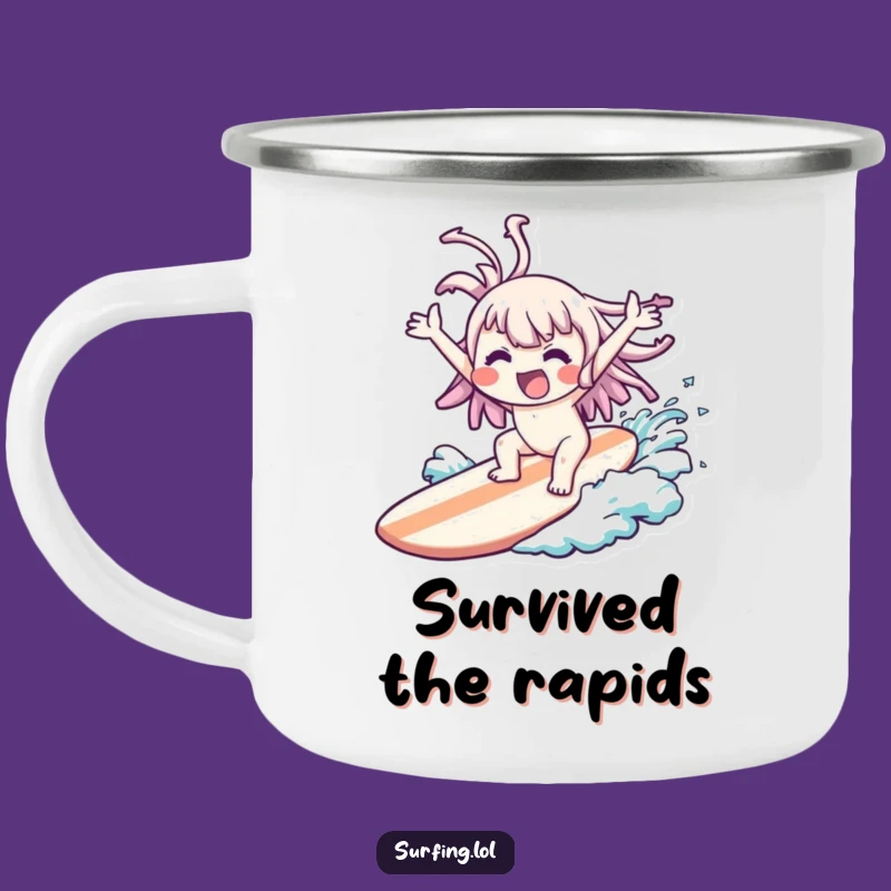 Funny Wipeout Kawaii Camping Mug: Hilarious Brews for Outdoor Fails Gift