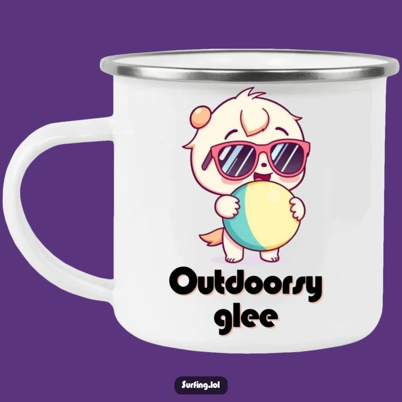 Funny Kawaii Campfire Mug - Glee Beach Ball Outdoor Gift