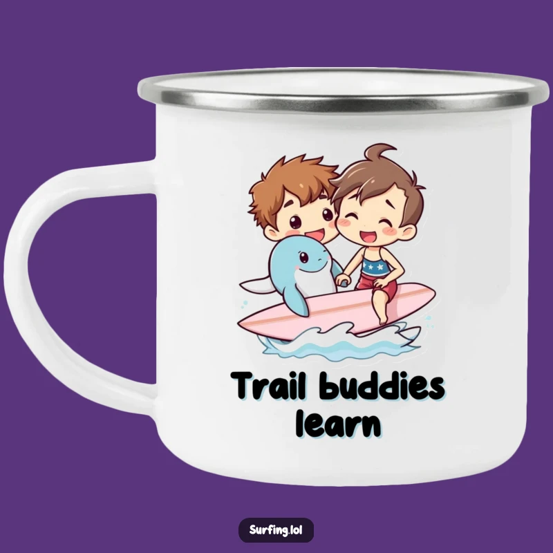 Funny Surf Lesson Camping Mug: Sea Creature Adventure Cup Gift