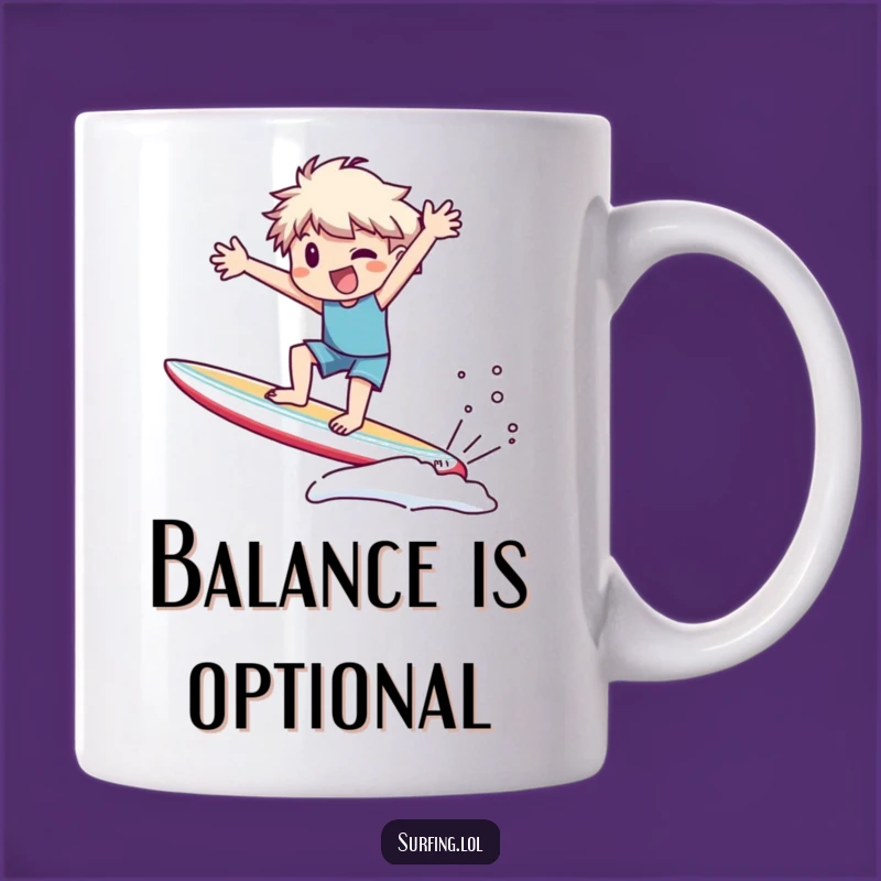 Funny Wobble Surf Mug: Hilarious Fail, Perfect Funny Gift for Surfers