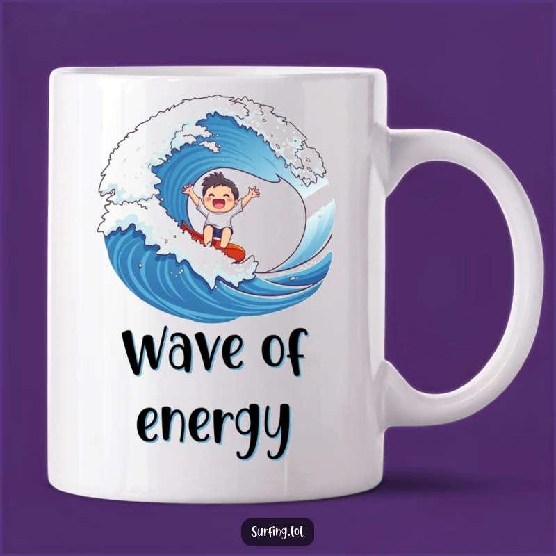Funny Wave Rider Mug: Exude Joy with This Hilarious and Exciting Character Design!