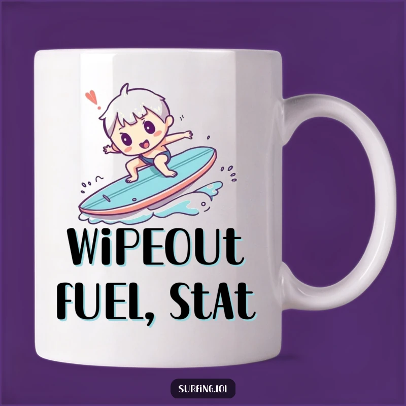 Funny Surfer Wipeout Mug - Hilarious Tripping Character Gift Idea