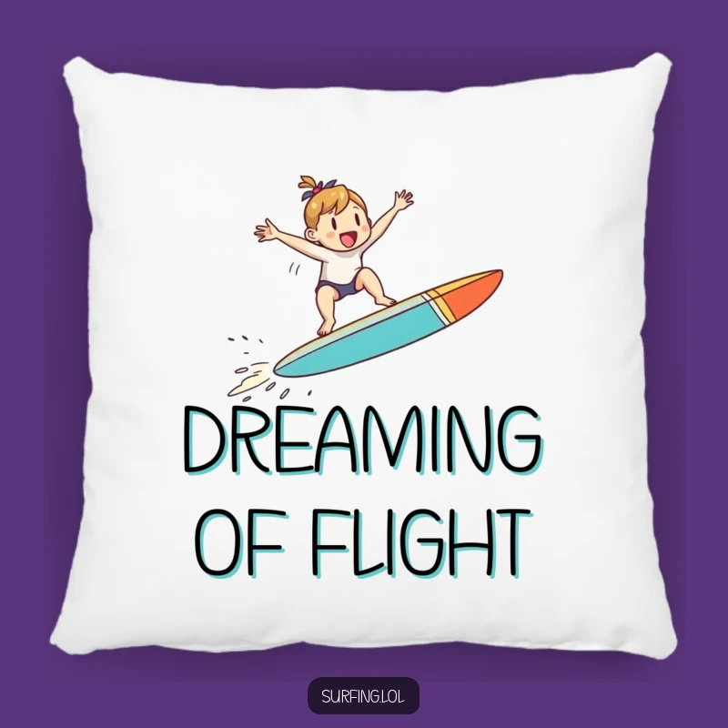 Funny Jumping Surfer Pillow: Snuggle with Funny Joy and Comfort