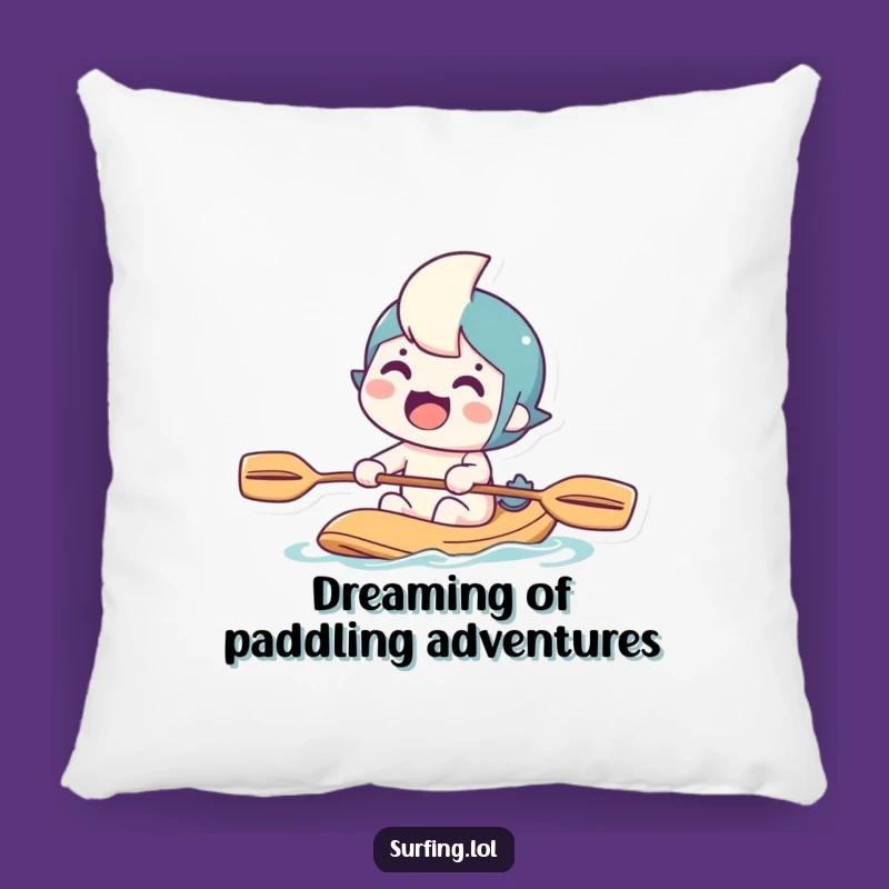 Funny Paddling Character Pillow: Add Comfort and Humor with This Adventurous Throw Pillow