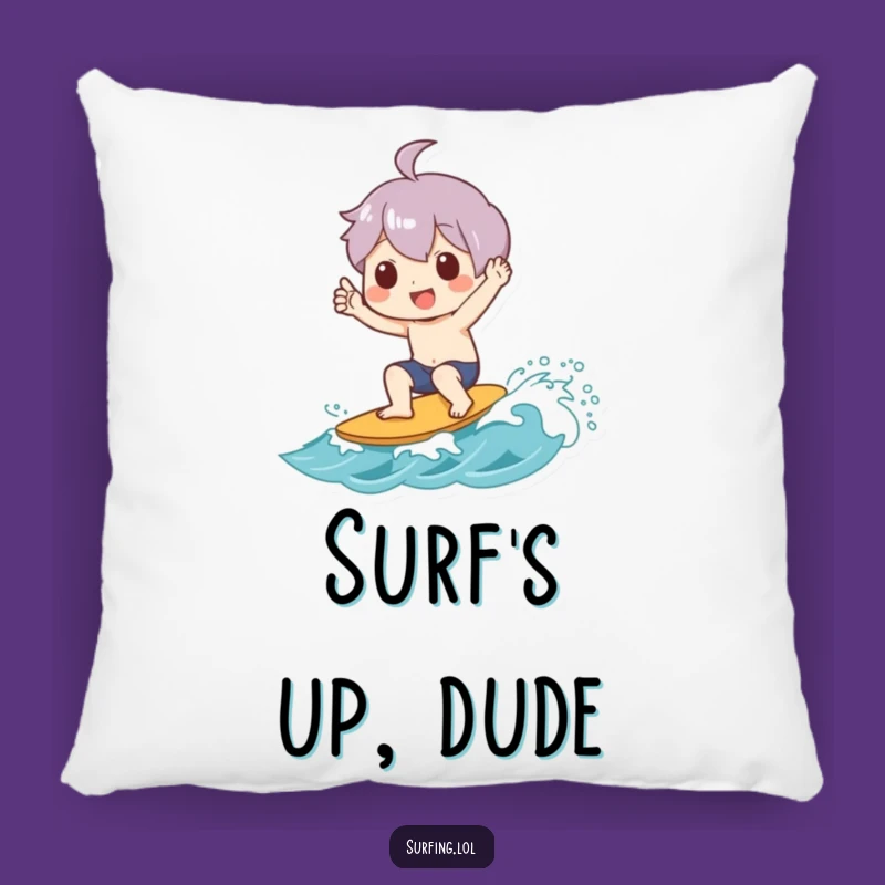 Funny Shaka Wave Pillow: Cozy Surfer Comfort, a Soft Funny Gift