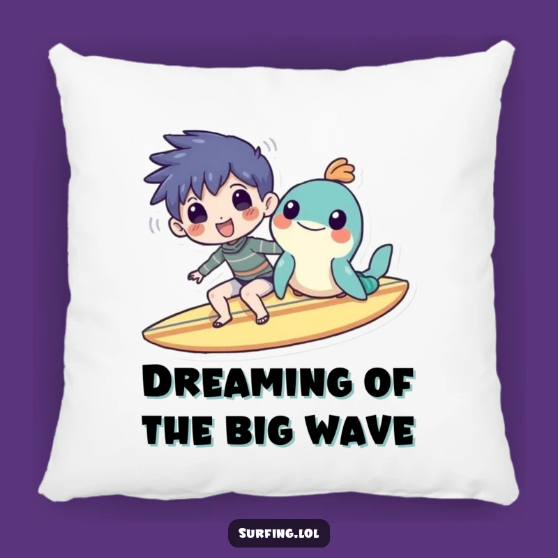 Funny Surf Buddies Pillow: Character & Sea Creature Comfort, Cozy Funny Gift