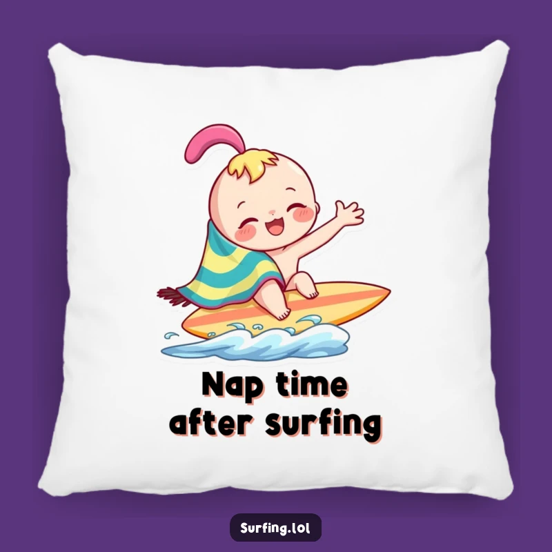 Funny Surf Towel Character Pillow: Joyful Wiping Comfort, Beach Accent, Perfect Funny Gift