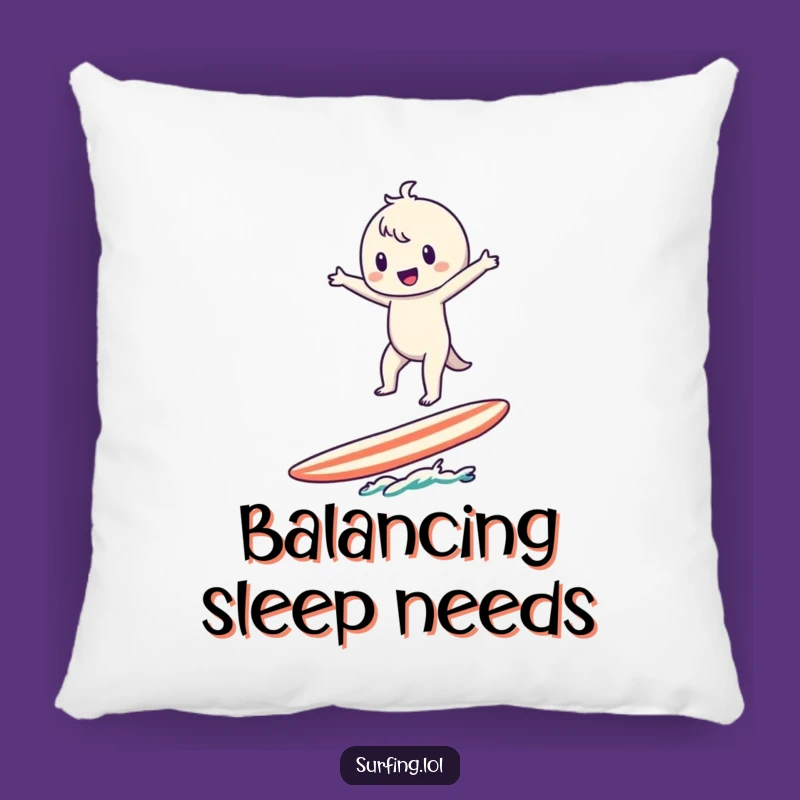 Funny Surfer Character Pillow: Add Comfy Balance and Hilarious Style to Your Home!