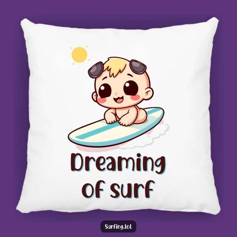 Soft Funny Sunbathing Surfboard Pillow: Cuddle Up with Vacation Vibes