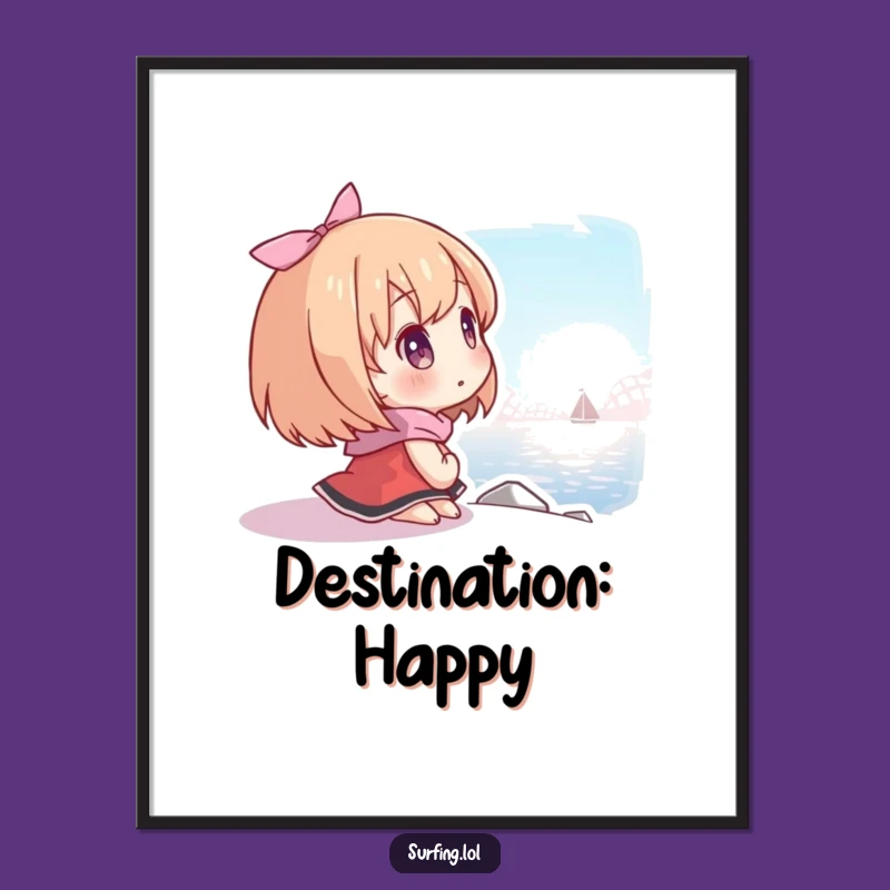 Funny Hopeful Shore Digital Art: Instant Inspiration for Your Walls