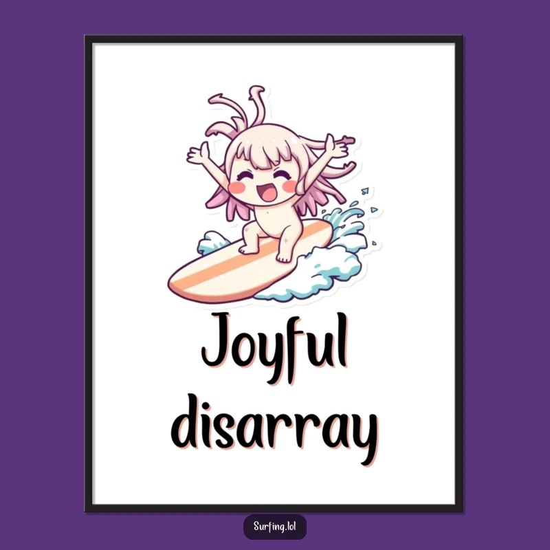 Funny Wipeout Kawaii Digital Art: Instant Hilarious Decor Gift for Walls