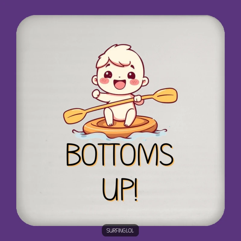 Funny Adorable Paddler Coasters: Protect Surfaces, Fun Funny Gift Set!