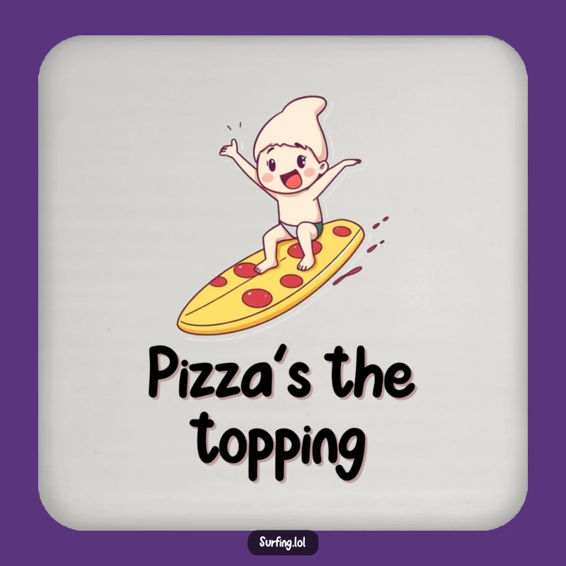 Funny Pizza Surfboard Coasters: Protect Surfaces with Hilarious Slice Art
