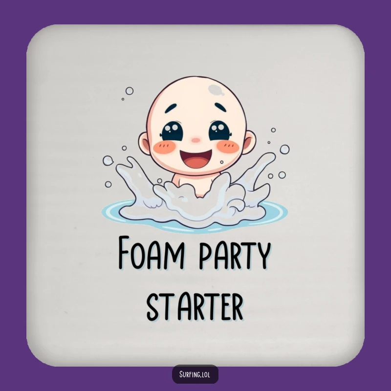 Funny Splash Coasters: Protect Tables with Joyful Ocean Foam Art