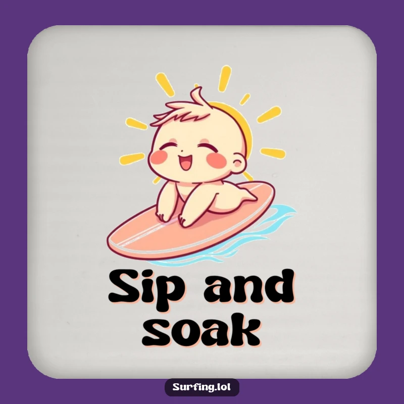 Funny Sunbathing Character Coaster Set: Protect Surfaces with Relaxed Style