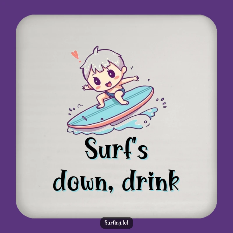 Funny Surfer Tripping Coaster - Hilarious Table Protector Gift