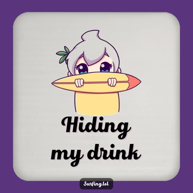 Funny Surfer Peeker Coasters: Protect Surfaces with Shy Character Charm