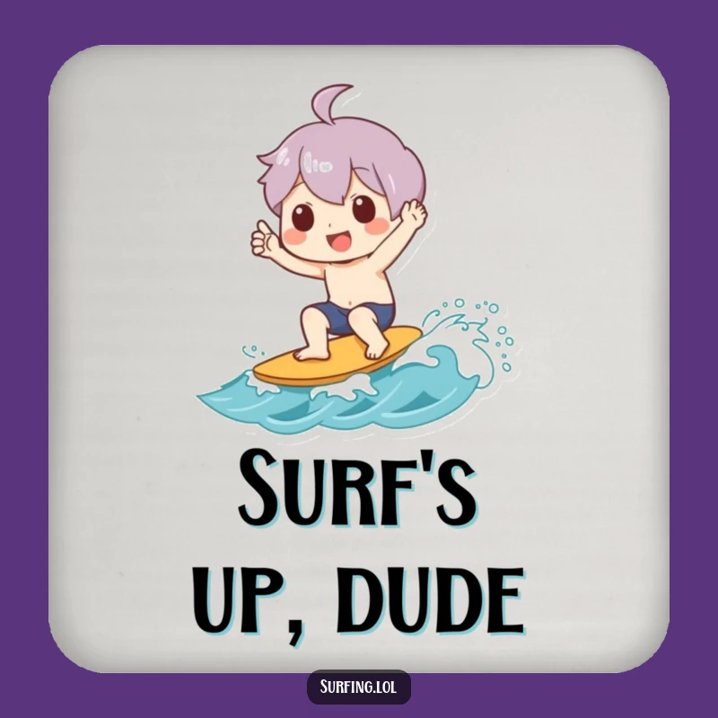 Funny Shaka Wave Coaster: Surfboard Charm, a Small Funny Gift