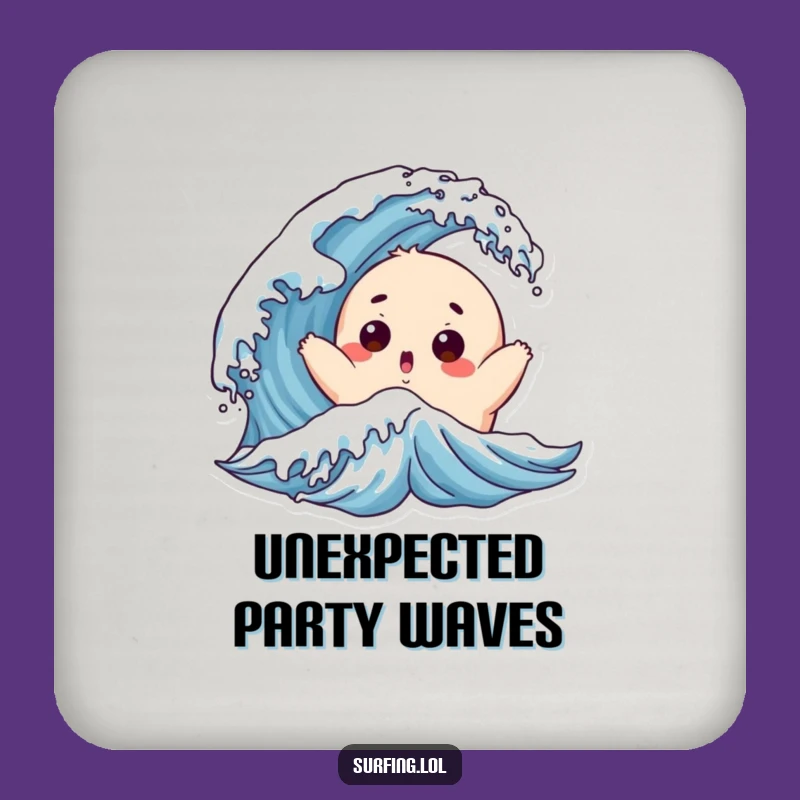 Funny Chubby Surfer Drink Coasters: Protect Surfaces with Hilarious Beachy Fun!