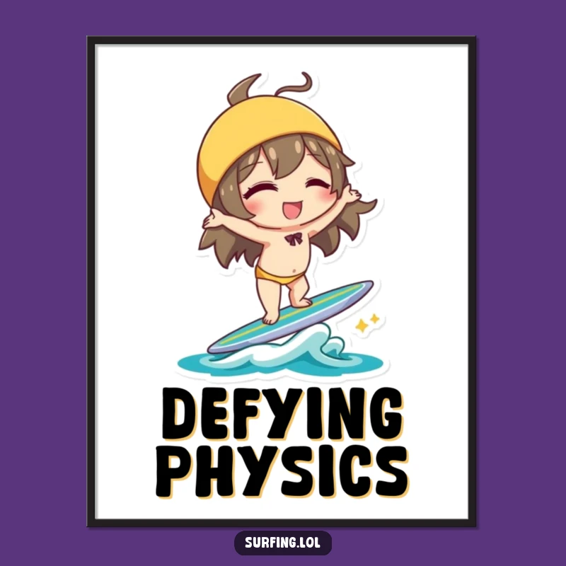 Funny Handstand Character Poster: Decorate with Playful Balance and Winks