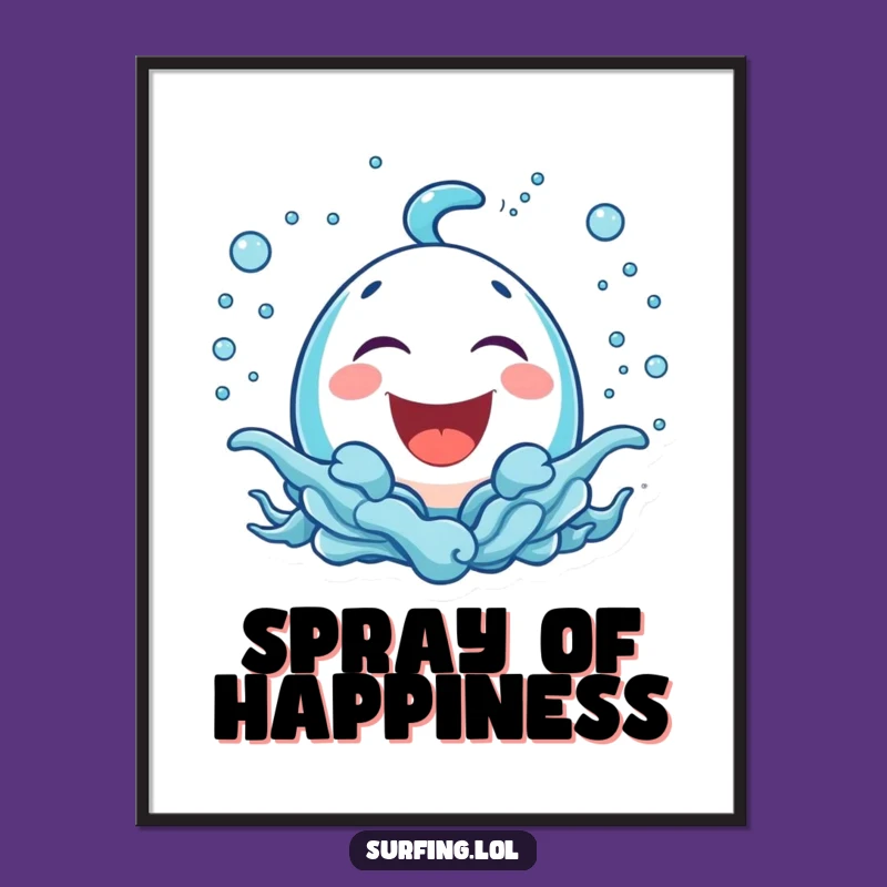 Funny Bubbly Icon Poster: Art of Laughter and Playful Vibes