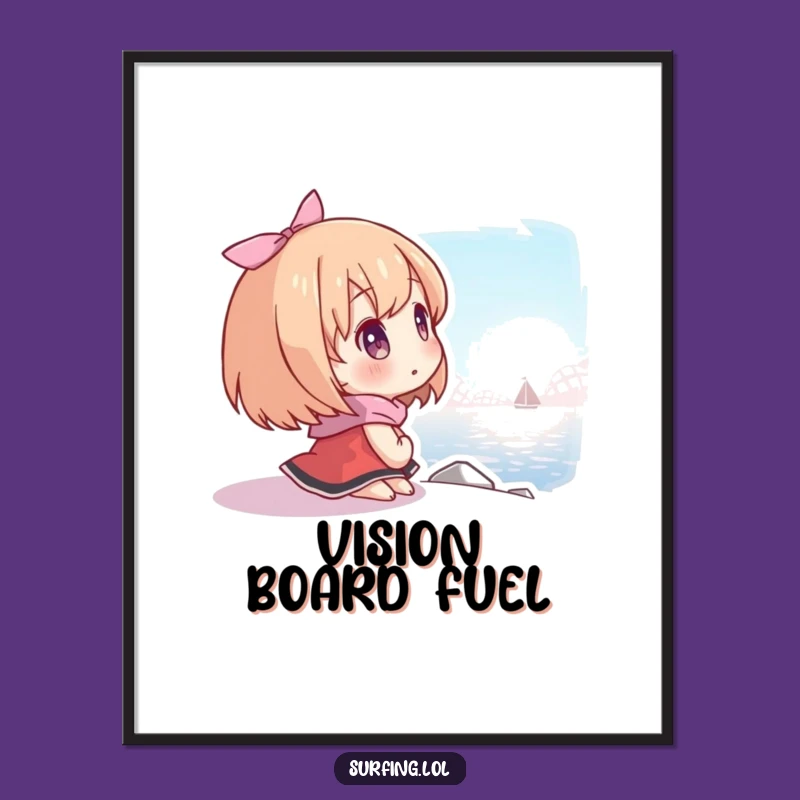 Inspiring Hopeful Shore Poster: Art for Dreamers and Achievers