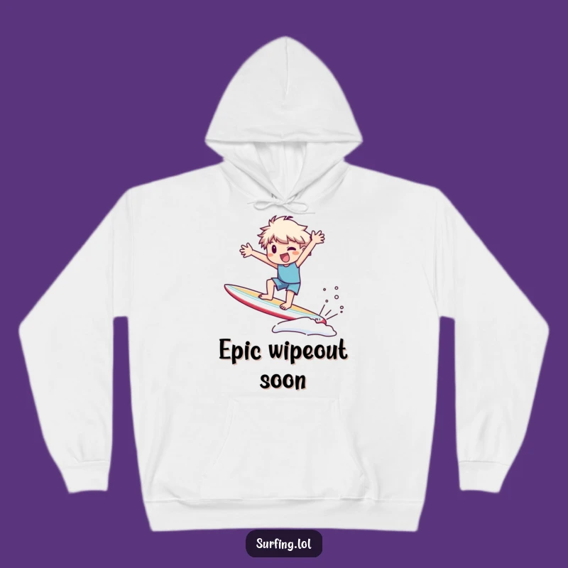 Funny Wobble Surf Hoodie: Cozy Chaos, Warm Funny Gift