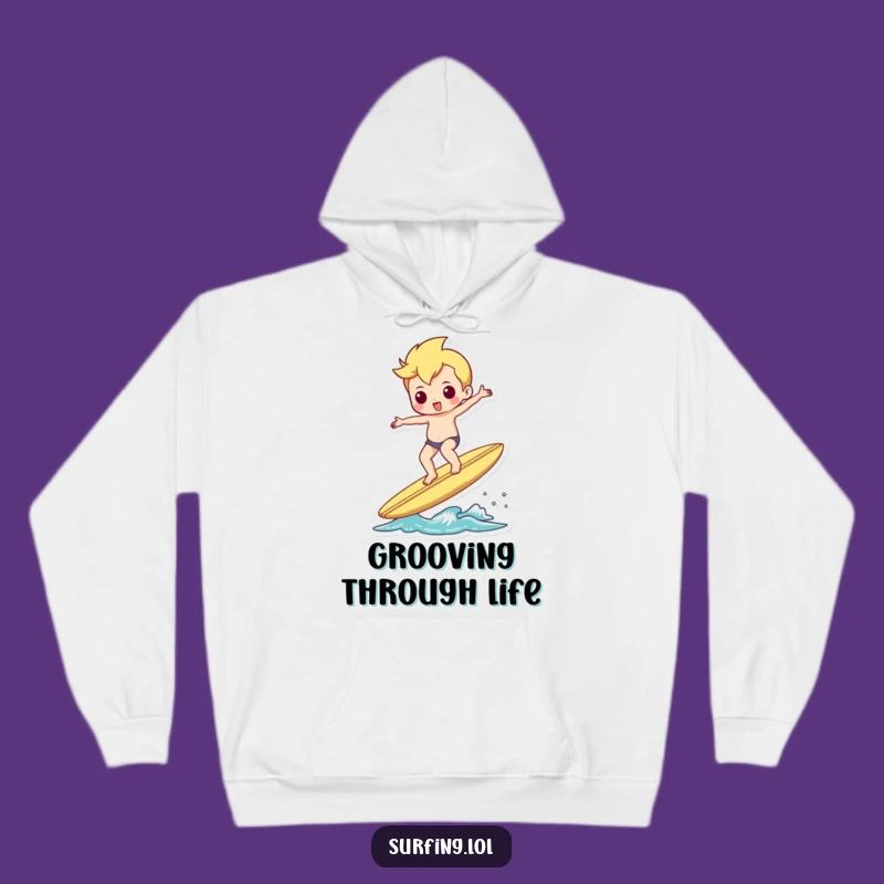 Funny Shimmy Surfer Hoodie, Balanced Character Sweatshirt, Ideal Gift