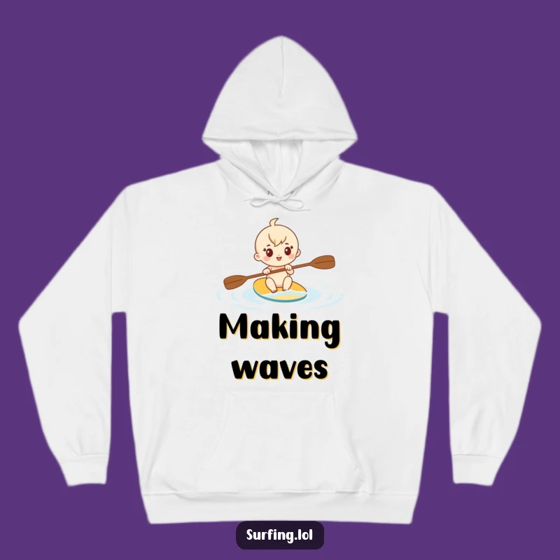 Funny Determined Paddler Hoodie: Cozy Character Journey, a Warm Funny Gift