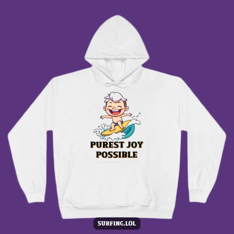 Funny Joyful Surfer Hoodie - Goofy Comfort, Warm Funny Gift