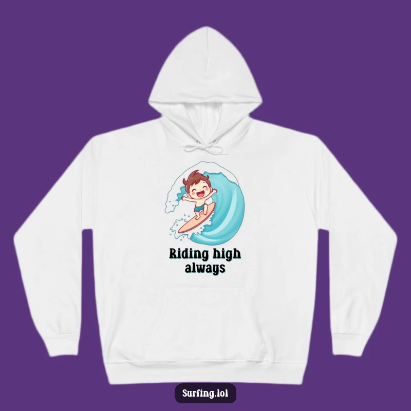 Funny Surfing Character Hoodie: Stay Cozy While Riding the Laughs Gift