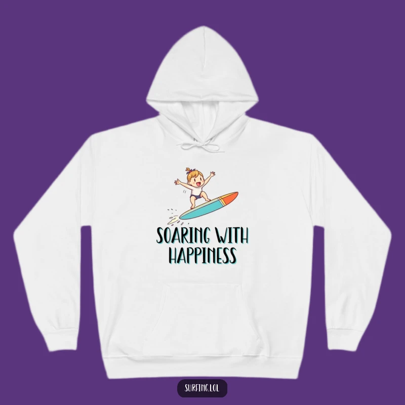 Cozy Funny Jumping Surfer Hoodie: Stay Warm with Energetic Vibes