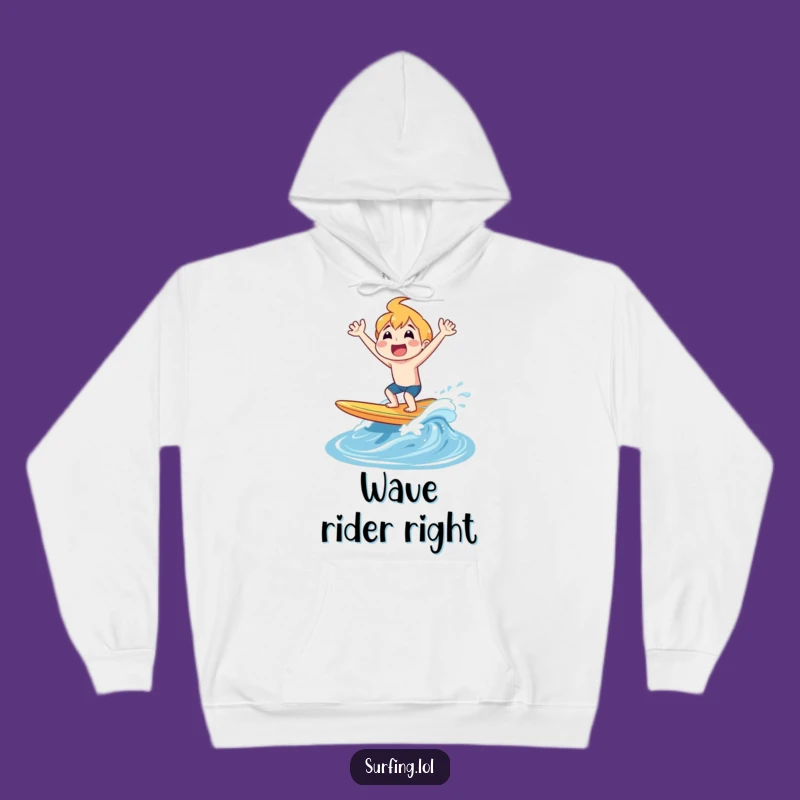 Funny Surfing Joyful Shout Hoodie - Cozy Beach Vibes