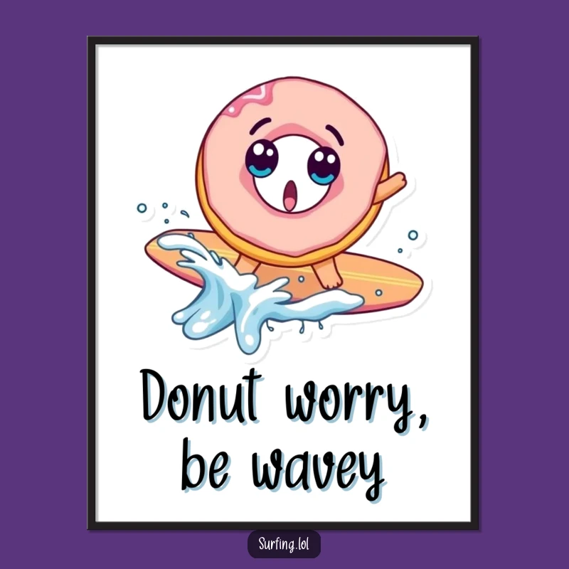 Free Printable Wall Art: Donut Wipeout, Funny Downloadable Decor!