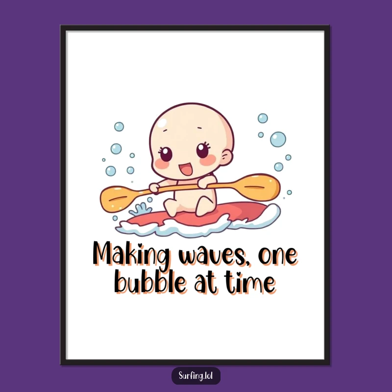 Free Printable Wall Art: Fast Paddler, Dynamic Downloadable Decor