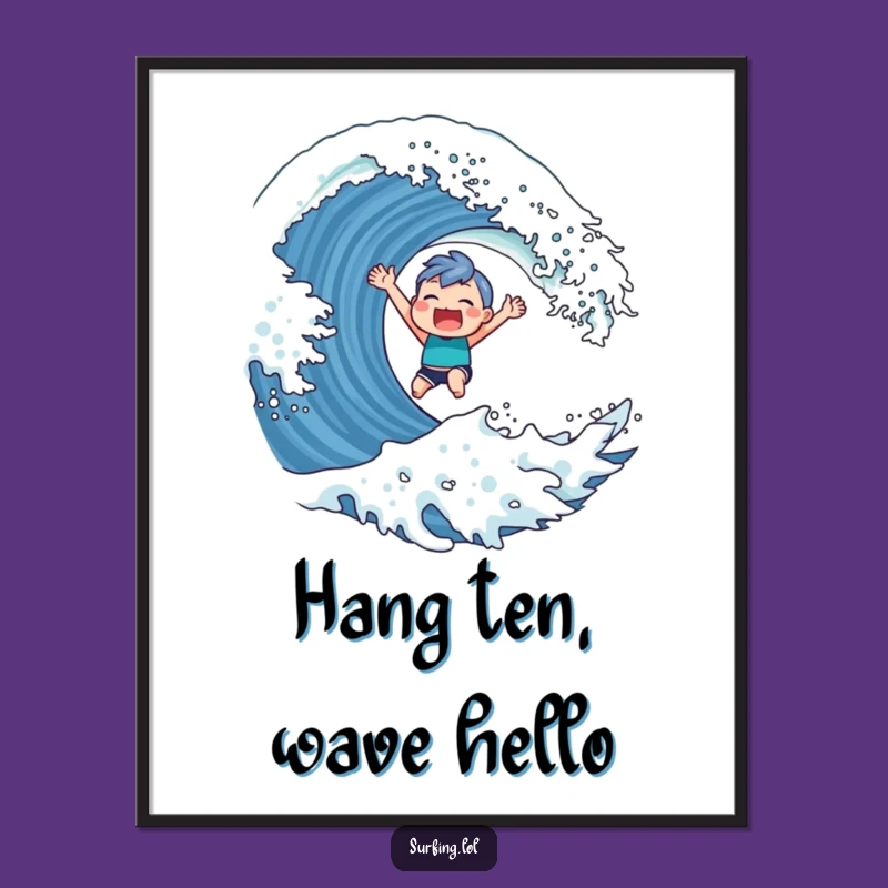 Free Printable Surfing Character Wall Art - Awesome Downloadable Decor
