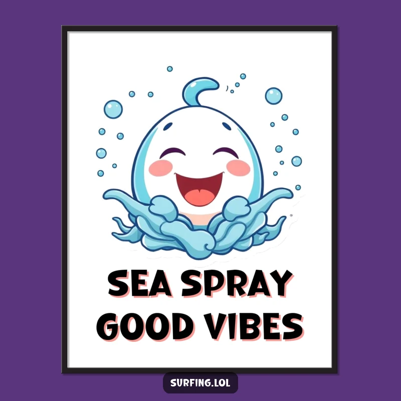 Funny Free Printable Wall Art: Bubbly Icon Splash Downloadable Art Decor