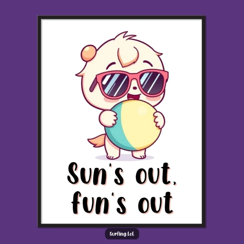 Funny Free Printable Wall Art: Glee Kawaii Character - Cheerful Downloadable Art